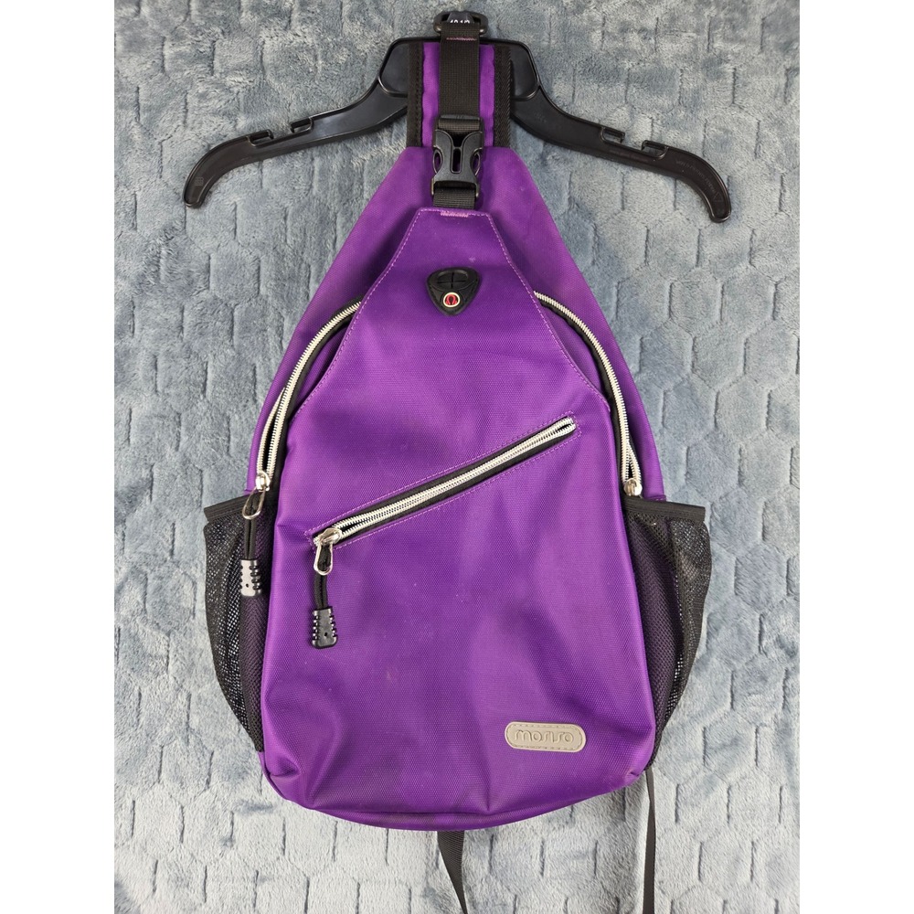 Mosiso Purple Sling Backpack Single Strap Crossbody Shoulder Bag Travel Hiking